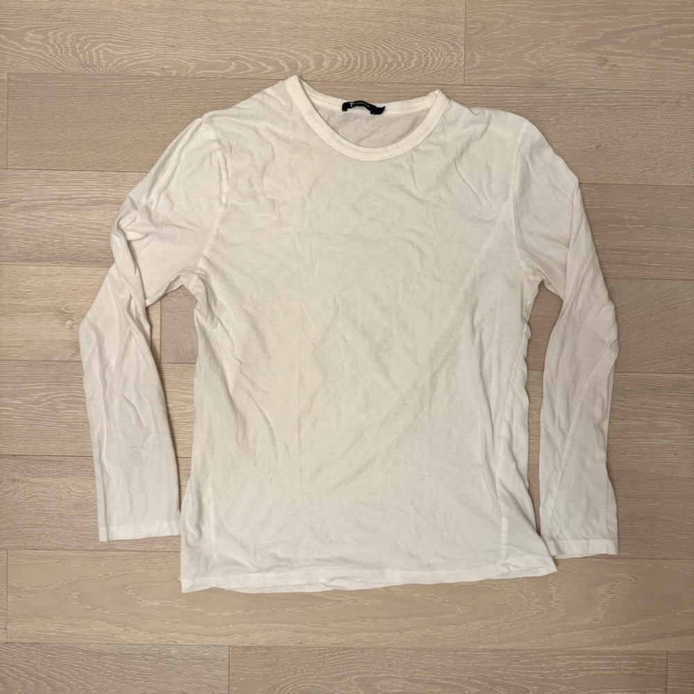 T by Alexander Wang White Long Sleeve Top - Size M